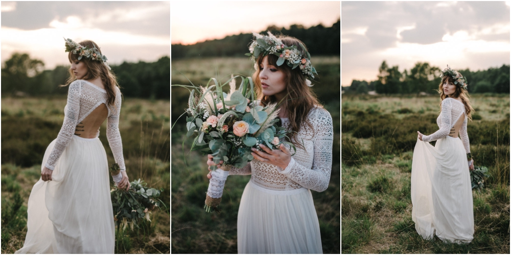 Victoria Rüsche Brautkleid Boho Brautmode