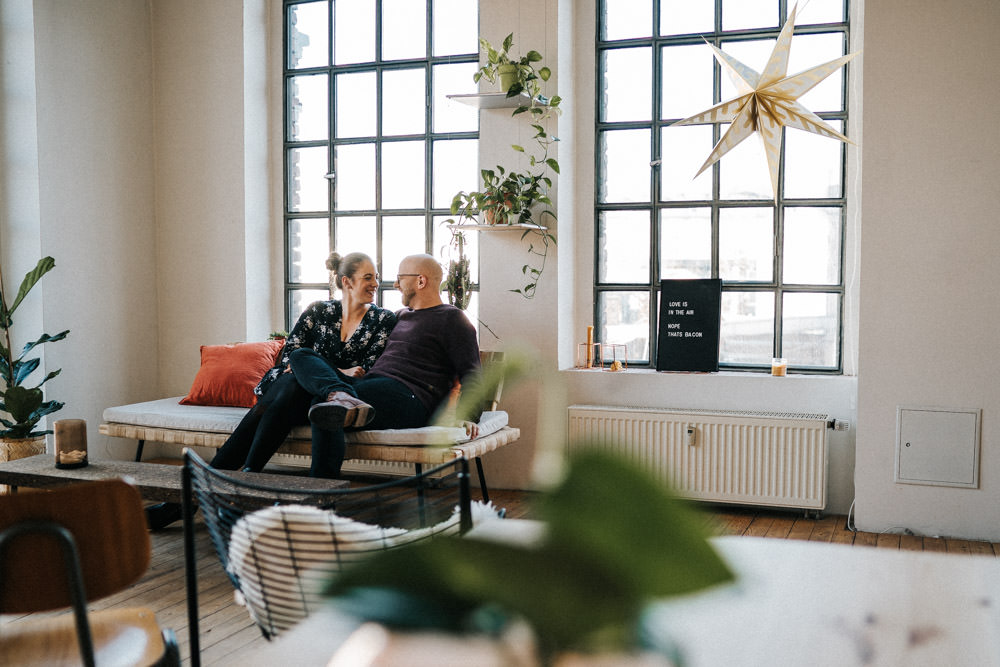 Homeshooting im Loft Paarshooting Köln